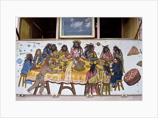 Last Supper, painted on a Rasta home, Bridgetown, Barbados, West Indies
