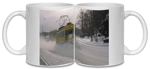 Snow-clearing tram, Helsinki, Finland, Scandinavia, Europe