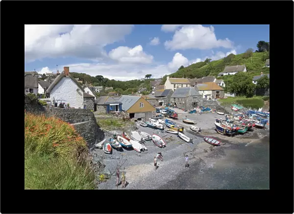 Cadgwith harbour, fishing village and port, Cornwall, England, United Kingdom, Europe