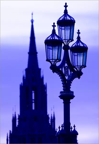 Street light, Westminster Bridge, London, England, United Kingdom, Europe
