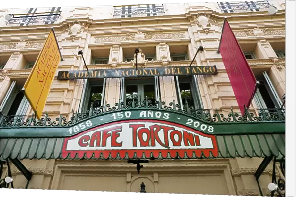 Cafe Tortoni, a famous tango cafe restaurant located on Avenue de Mayo