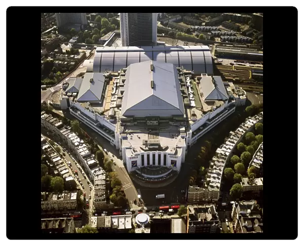 Aerial image of the Earls Court Exhibition Centre, Warwick Road, West London