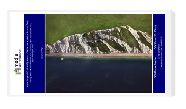 Aerial image of Chalk Cliff just east of White Nothe, on the Jurassic Coast