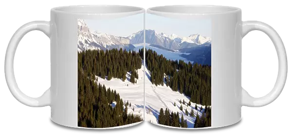 Saint Gervais ski slopes, Saint Gervais, Haute Savoie, French Alps, France, Europe