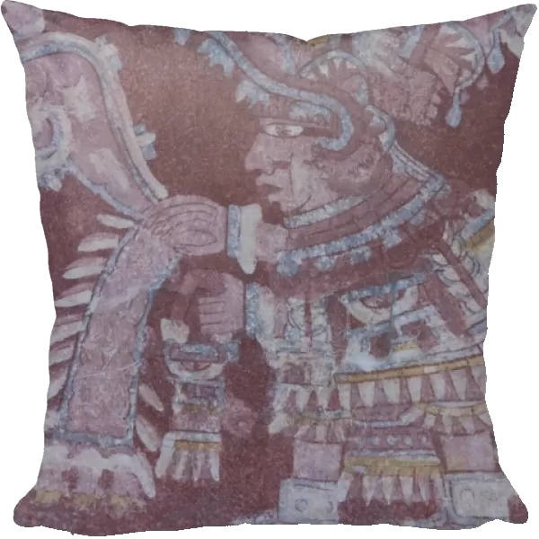 The most famous fresco at Teotihuacan, showing the Rain God Tlaloc being attended to by priest