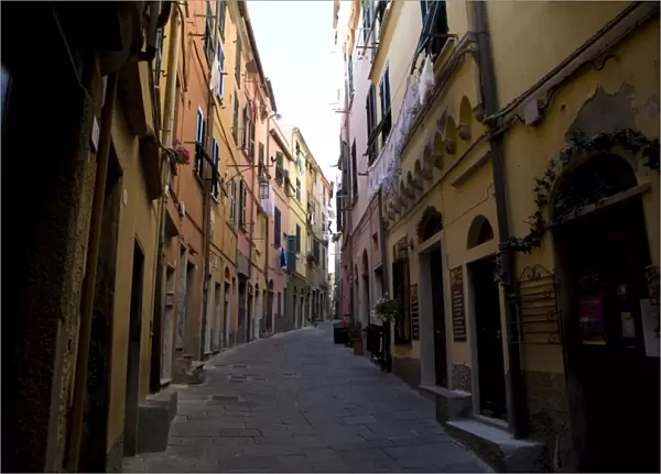 In the streets of Portovenere, UNESCO World Heritage Site, Liguria, Italy, Europe