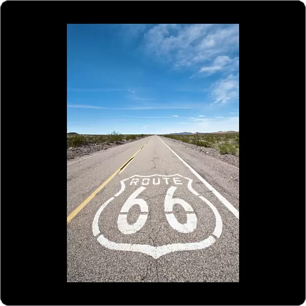 Historic Route 66 sign near Amboy, California, United States of America, North America