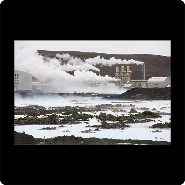 Svartsengi Geothermal plant, which feeds water to The Blue Lagoon, Icelands famous outdoor spa