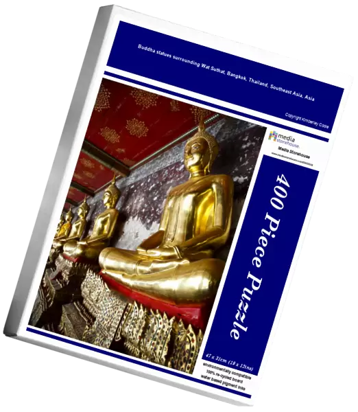 Buddha statues surrounding Wat Suthat, Bangkok, Thailand, Southeast Asia, Asia