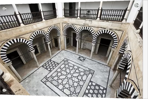 Courtyard of the Sidi Abid al-Ghariani Mausoleum, Kairouan, Tunisia, North Africa, Africa