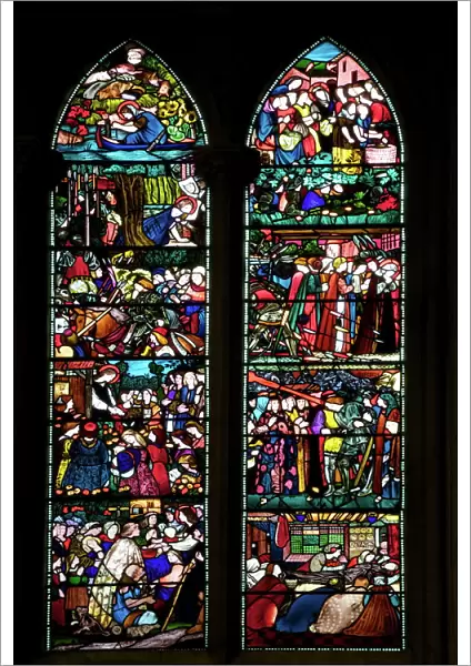 Detail of the St. Frideswide Window by Edward Burne-Jones, Christ Church Cathedral