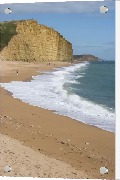 Golden Cliff and beach at West Bay near Bridport, Dorset, Jurassic Coast