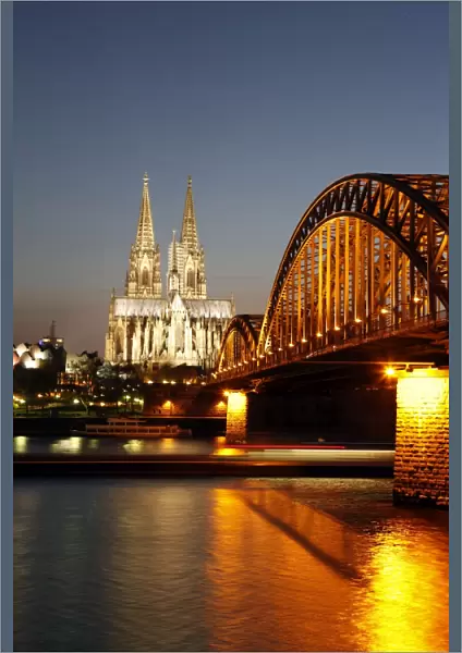 Hohenzollern Bridge over the River Rhine and Cathedral, UNESCO World Heritage Site