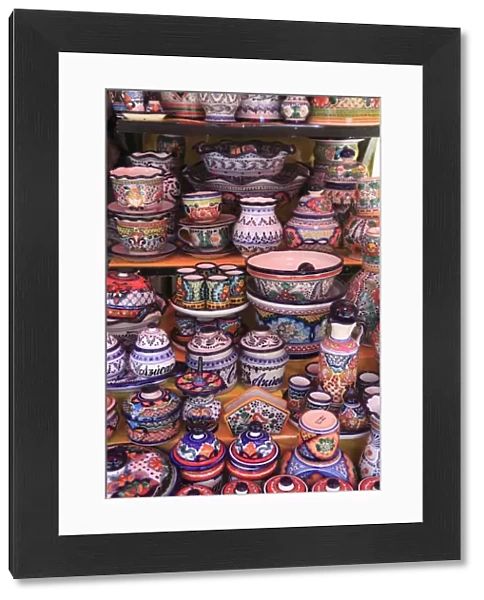 Talavera Pottery, El Parian Market, Puebla, Historic Center, Puebla State, Mexico, North America