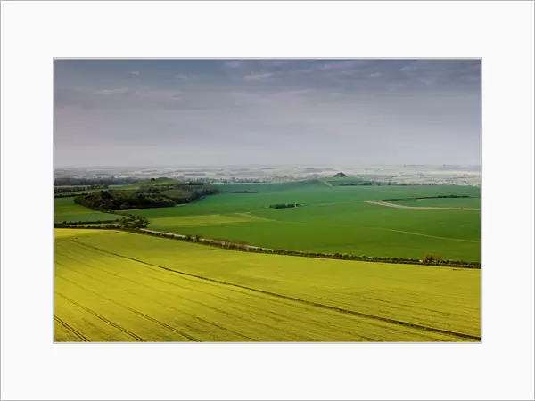 Looking across the Vale of Pewsey in Wiltshire from Knapp Hill, Wiltshire, England, United Kingdom, Europe