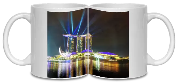 Marina Bay Sands at night, Marina Bay, Singapore, Southeast Asia, Asia