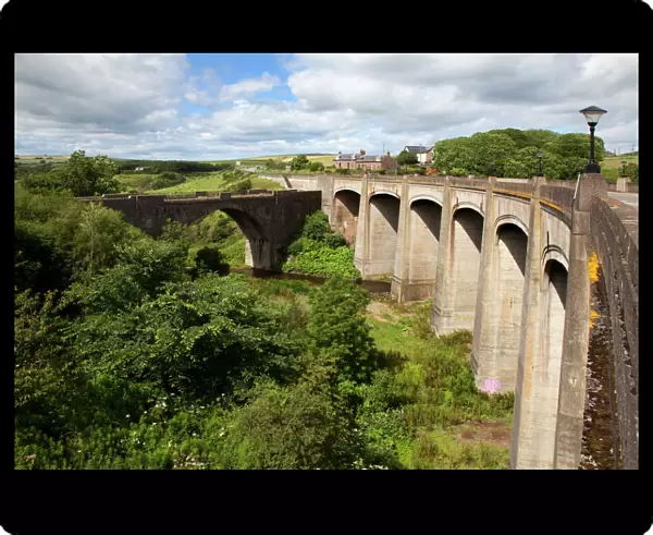 Bridges over Bervie Water at Inverbervie, Aberdeenshire, Scotland, United Kingdom, Europe