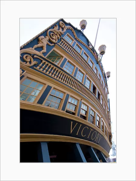 Admiral Nelsons ship, HMS Victory, Portsmouth Historic Docks, Portsmouth, Hampshire, England, United Kingdom, Europe