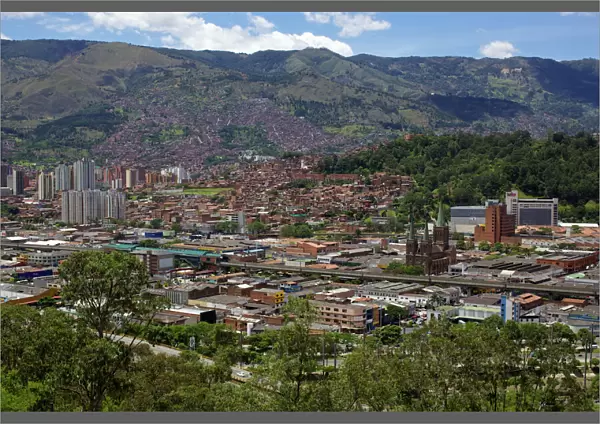 View over the city of Medellin, Colombia, South America