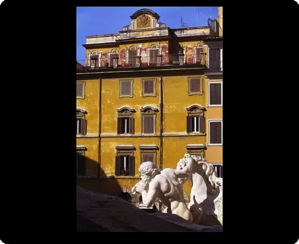 Trevi Fountain Detail, Rome, Italy