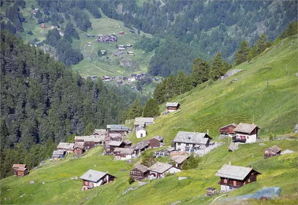 Mountain village, Zermatt, Valais, Swiss Alps, Switzerland, Europe