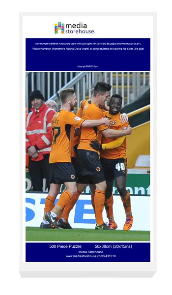 Wolverhampton Wanderers: Nouha Dicko Scores Third Goal Against Port Vale in Sky Bet League One at Molineux (01-03-2014)