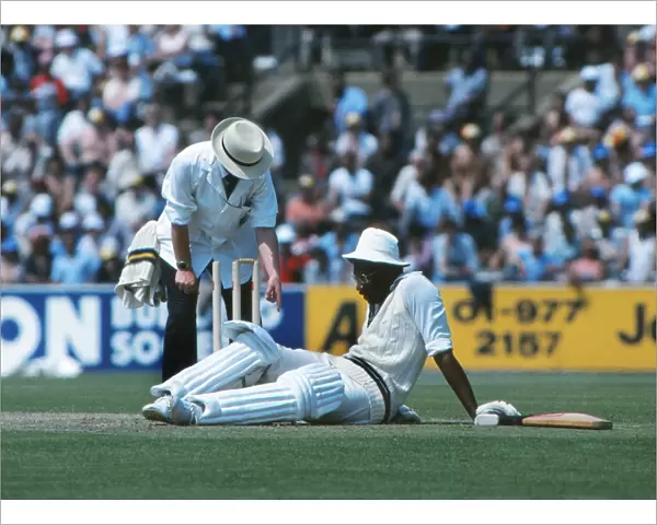 Clive Lloyd recovers after almost being run out - 1979 World Cup Final