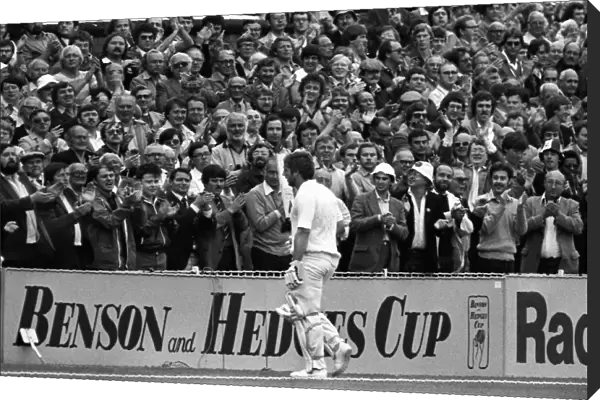 Ian Botham takes the crowds applause after his 118 during the 5th Test of the 1981 Ashes