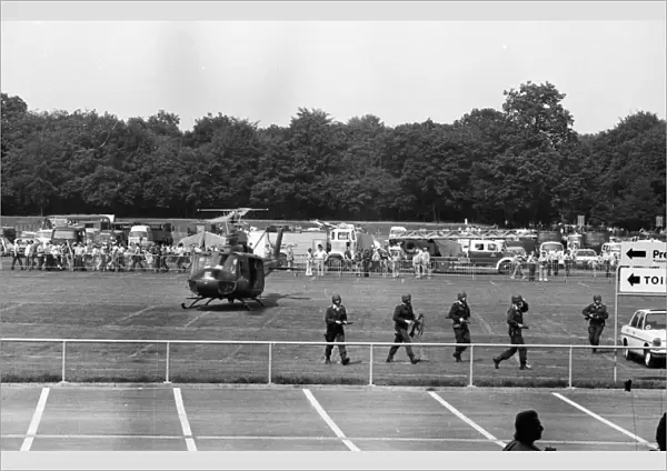 West German police arrive by helicopter - 1974 World Cup