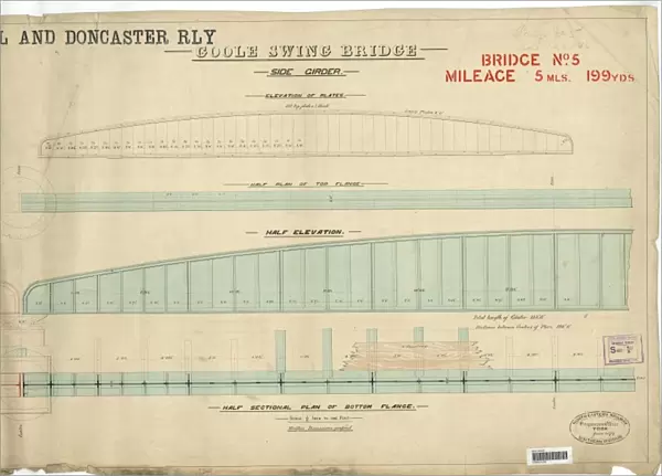 Hull And Doncaster Railway - Goole Swing Bridge (Bridge No 5, 5 Miles 199 Yards) [1879]