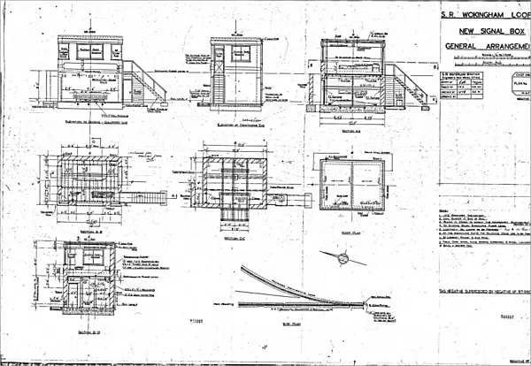 S. R Wokingham Loop New Signal Box General Arrangement [1941]