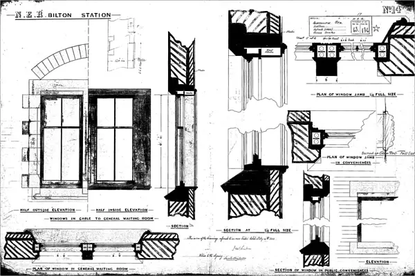 N. E. R Bilton [Alnmouth] Station - Additional Details for Windows [1886]