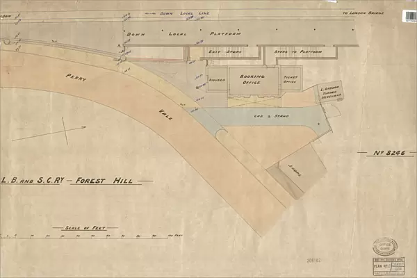 LB&SCR Forest Hill Station Down Side site plan [ND]