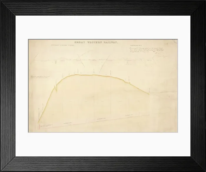 Framed Print : Box Tunnel Cross Section Print
