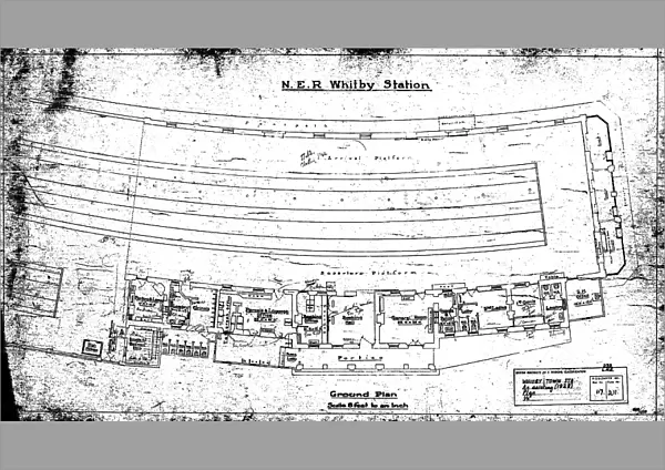 N. E. R. Whitby Station - Whitby Town Station - As Existing (1928) Plan