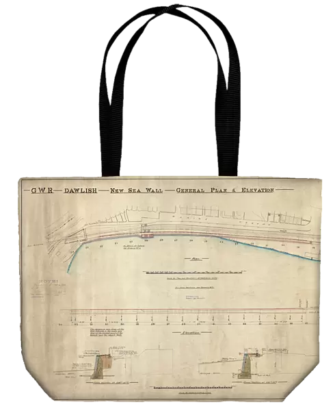 G. W. R Dawlish New Sea Wall General Plan and Elevation Drawing No. 1. [1901]
