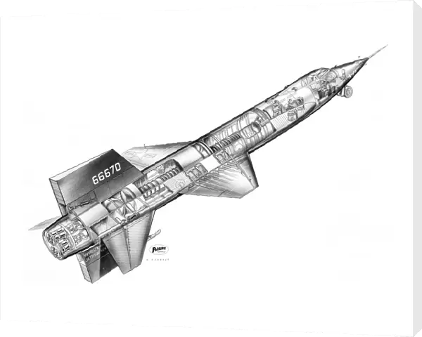 North American X-15 Cutaway Drawing