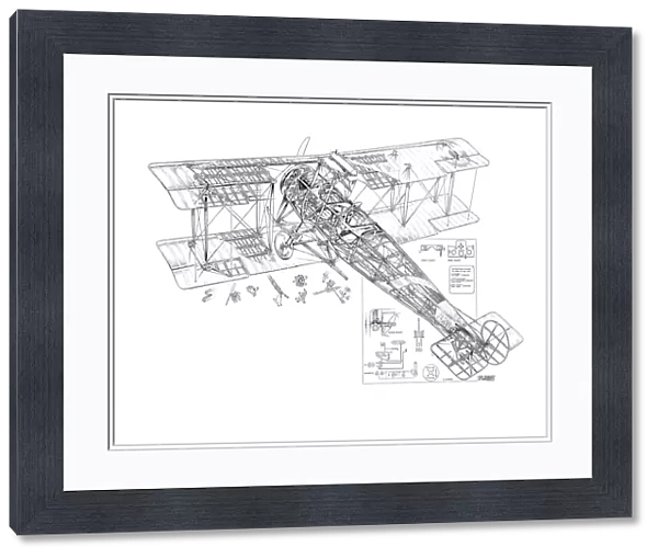 Avro 504K Cutaway Drawing