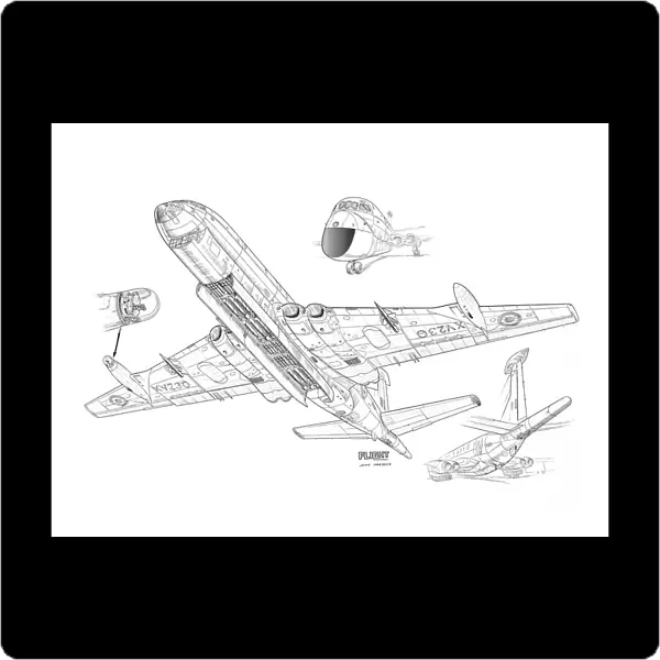BAe Nimrod MR1 Cutaway Drawing