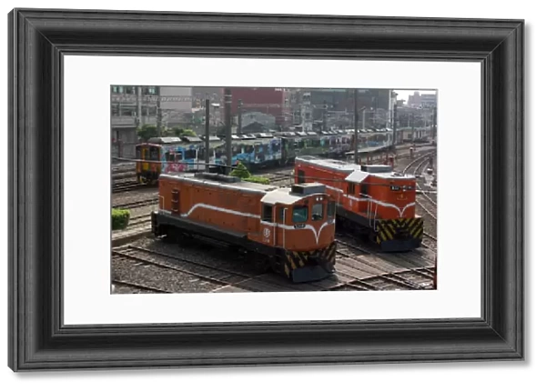 Locomotives at Changhua Roundhouse, Taiwan