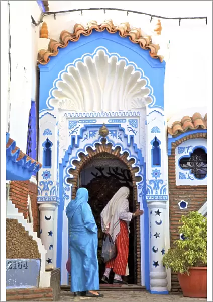 People In Traditional Clothing, Chefchaouen, Morocco, North Africa