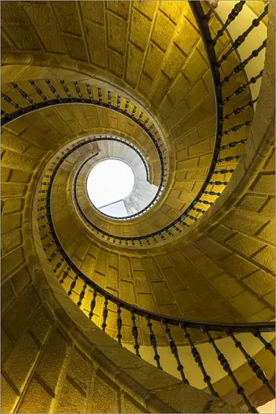 Triple spiral staircase of floating stairs
