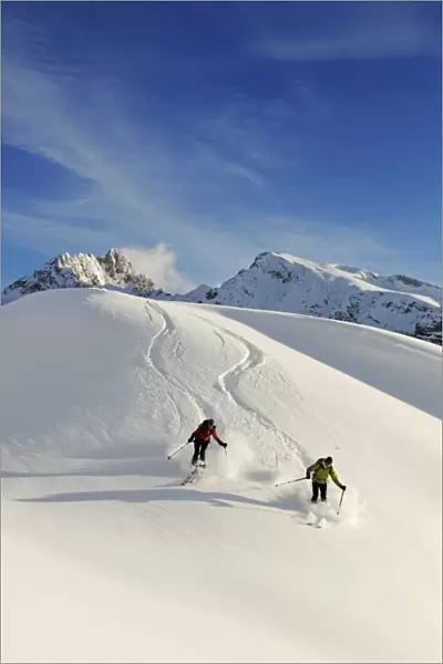 Skiing, Hohe Gaisl, Pragser Valley, Hochpustertal Valley, South Tyrol, Italy (MR)