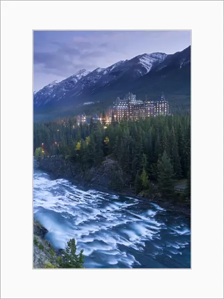 Banff Springs Hotel from Surprise Point & Bow river