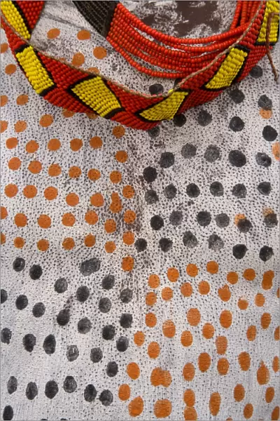 Karo Tribesman, body paint (detail), Lower Omo Valley, Ethiopia
