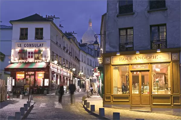 Rue Norvins & Sacre Coeur, Montmartre, Paris, France