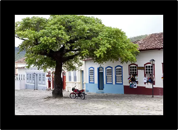 South America, Brazil, Goias, Cidade de Goias, view of Portuguese colonial houses
