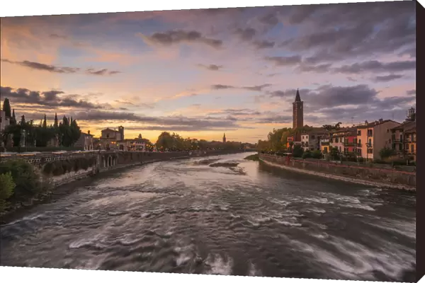 Verona along the Adige river, Veneto, Italy, Europe