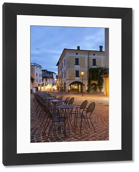 Iseo, Lombardy, Italy. A small square in Iseo city