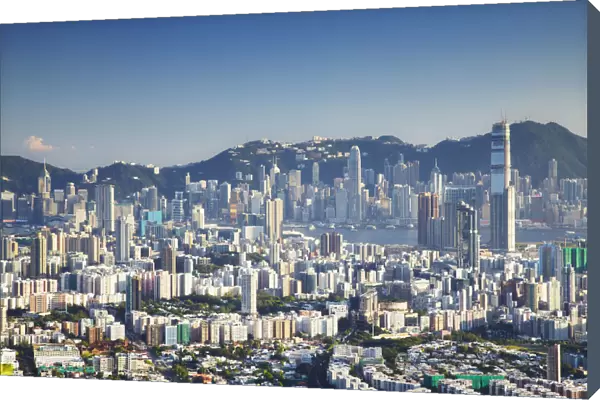 View of Kowloon and Hong Kong Island from Lion Rock, Hong Kong, China